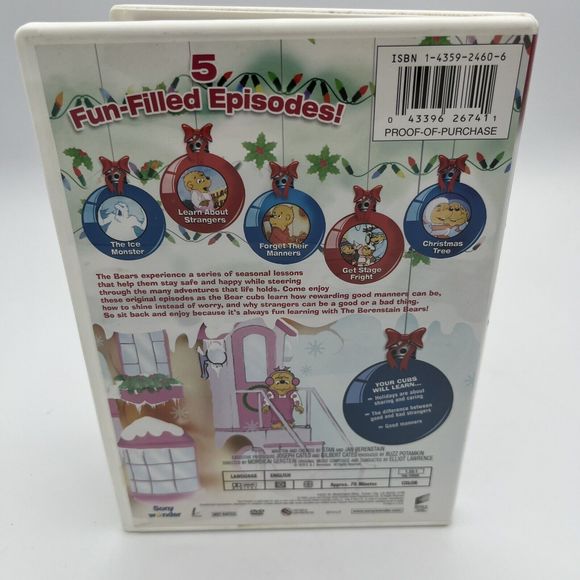 The Berenstain Bears: Christmas Tree DVD 2008 5 Fun Filled Episodes Sony Wonder - Picture 2 of 3